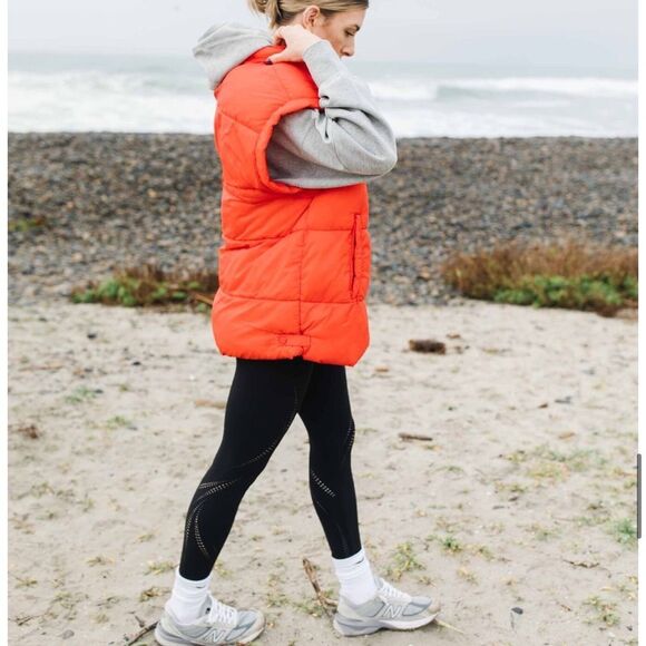Free People FP Movement In a Bubble Puffer Vest in Flame - Picture 2 of 6